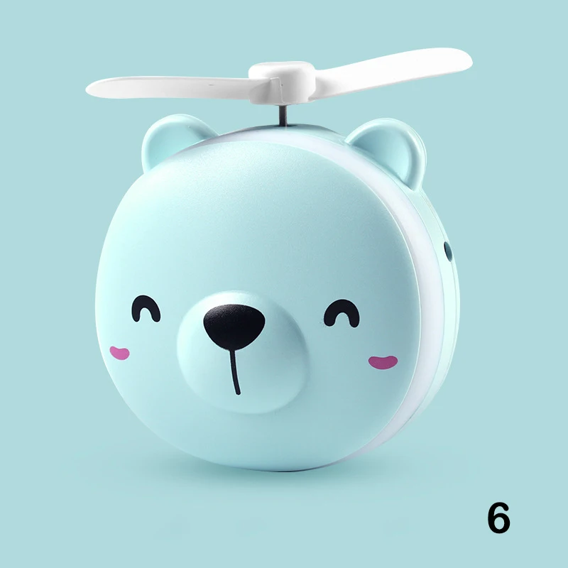 Легкий переносной офисный USB вентилятор со светодиодной подсветкой в виде