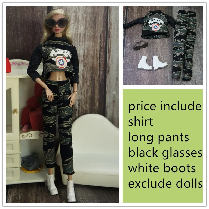 Кукольные шляпы принцессы комплект одежды очки обувь кепки спортивная одежда