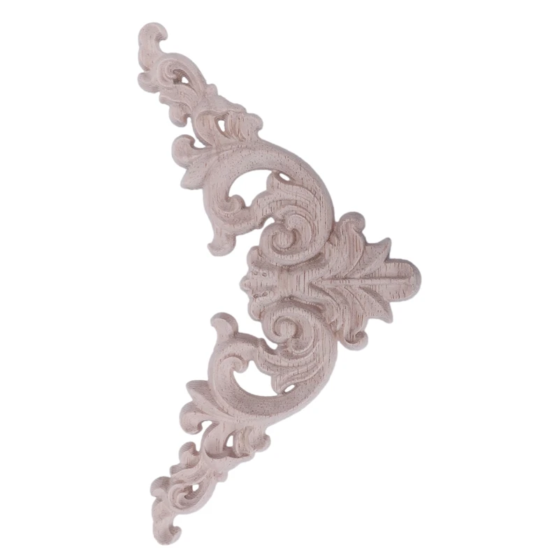 4 шт. резная угловая накладка из резинового дуба аппликация для мебели домашний