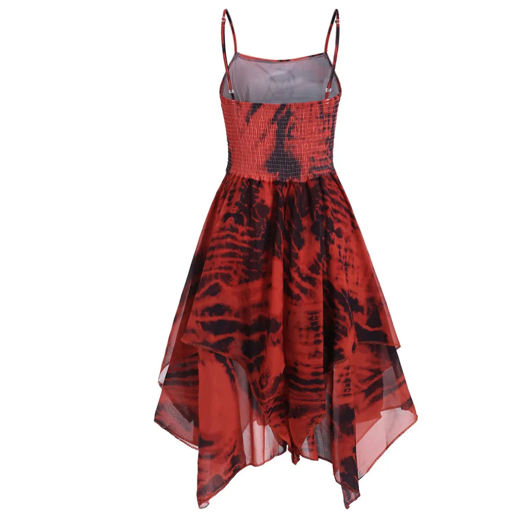 Женское платье без рукавов KANCOOLD винтажное плиссированное в стиле панк готика размера плюс с принтом виде