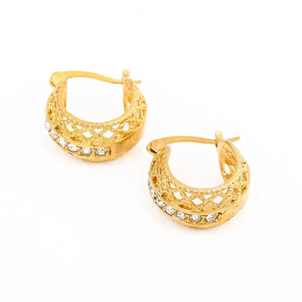 Золотого цвета украшение в форме листа Австрийские хрустальные серьги для