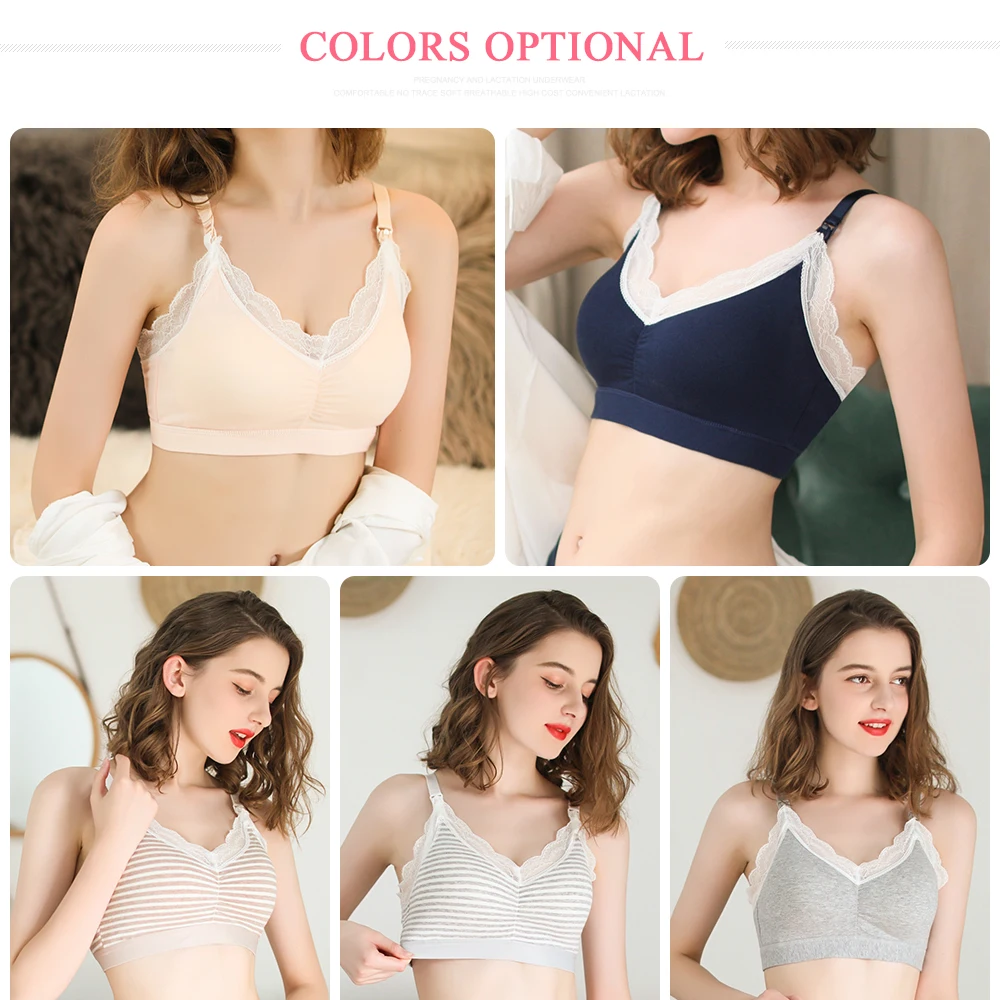 SLAIXIU Бюстгальтер для кормления размера плюс хлопок провисающие бюстгальтеры