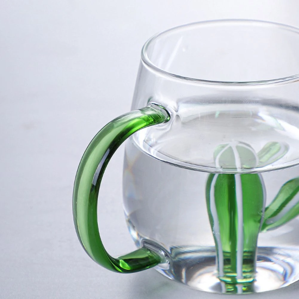 3D мультяшное животное стеклянная чашка домашняя Милая Высокая боросиликатная