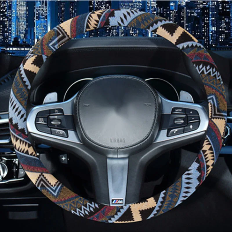 Автомобильный чехол на руль в этническом стиле автомобильные чехлы декоративные