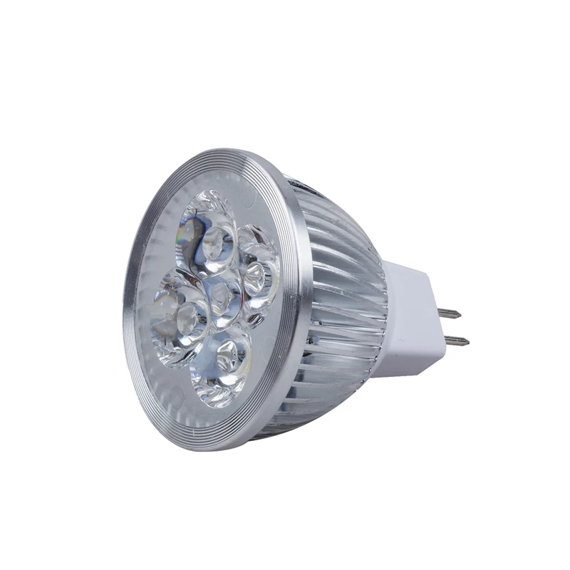 Светодиодный прожектор MR16 12 В 4 Вт (340 люмен эквивалент 50 Вт) 3200K теплый угол луча 45