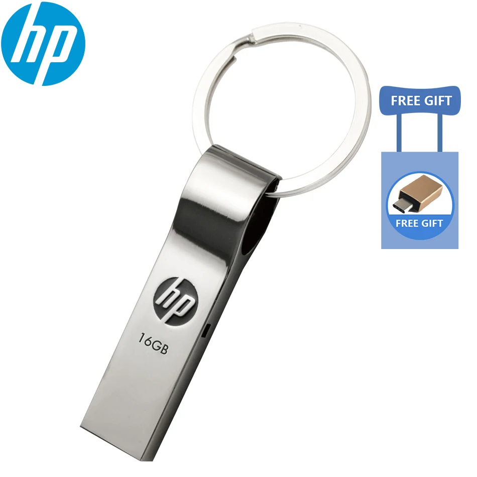 Оригинальный USB флеш накопитель HP V285W 32 ГБ/64 ГБ водонепроницаемый металлический