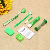 8pcsset oral cleaning care dental teeth orthodontic kits whitening tool suit interdental brush floss thread wax mirror 5sets