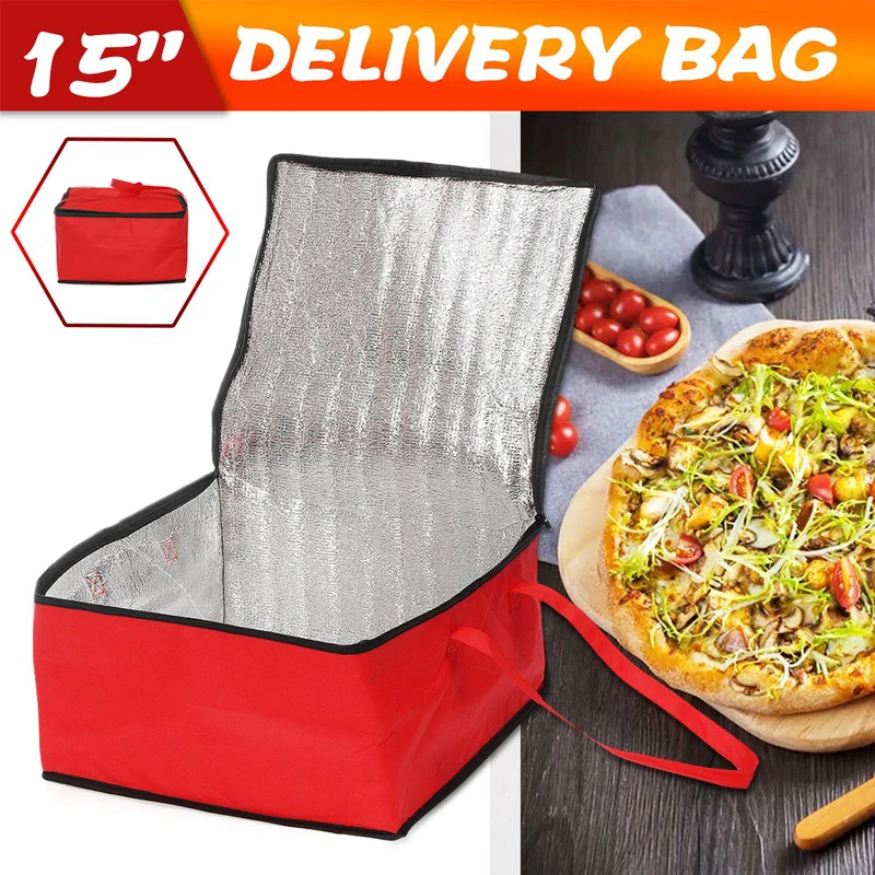 

Pizza Bag Food Thermal Bag Waterproof Insulated Bag Cooler Bag Portable Lunch Bag Ice Pack Folding Picnic Food Delivery Bag