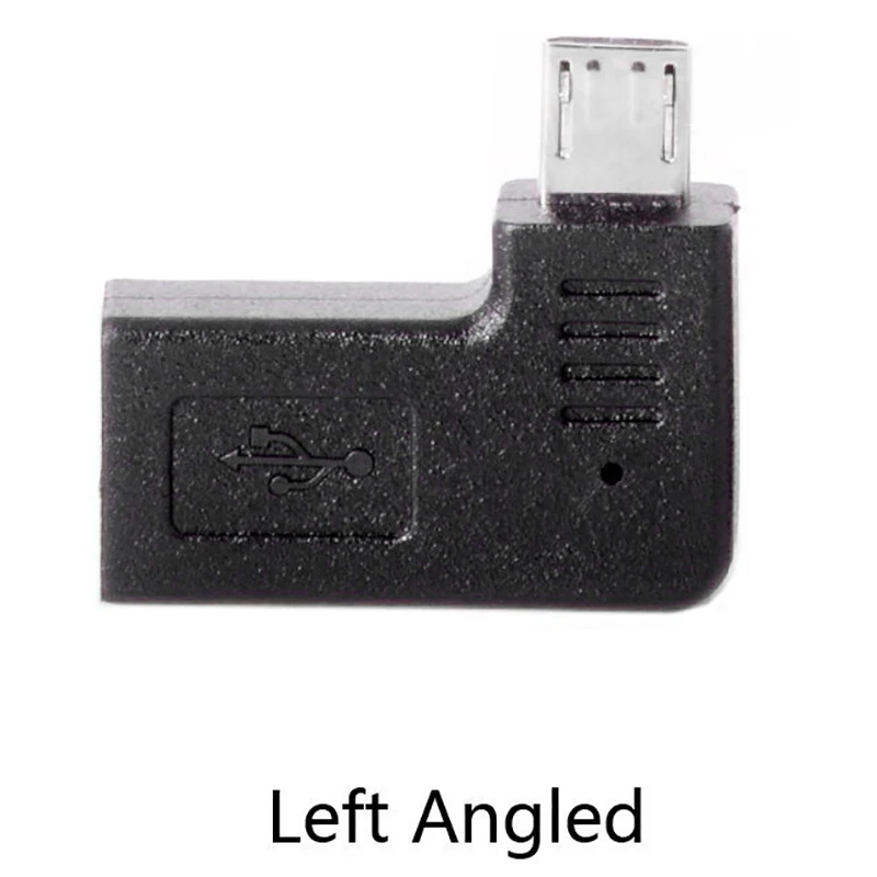 1 пара USB-C Type-C Женский к Micro-USB 2 0 5Pin Мужской адаптер данных 90 градусов левый и