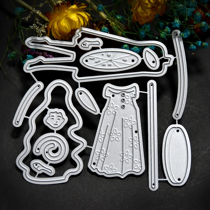 Цветок весна девушка металла резки штампы DIY Скрапбукинг фото альбом карты