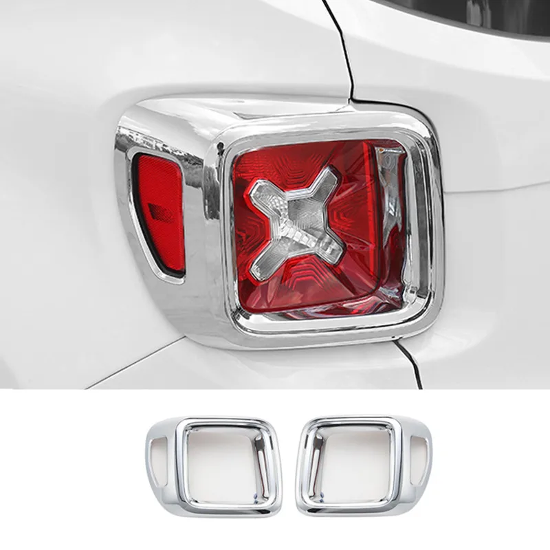 

For Jeep Renegade 2015 2016 2017 2018 ABS Chrome Car Tail Lights Rear Lamps Decoration Frame Cover Trim Car Styling accessories