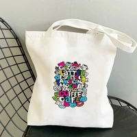 graffiti customizable bag shopper shoulder luxury canvas bags shopping for boutique large womens designer handbags woman fabric