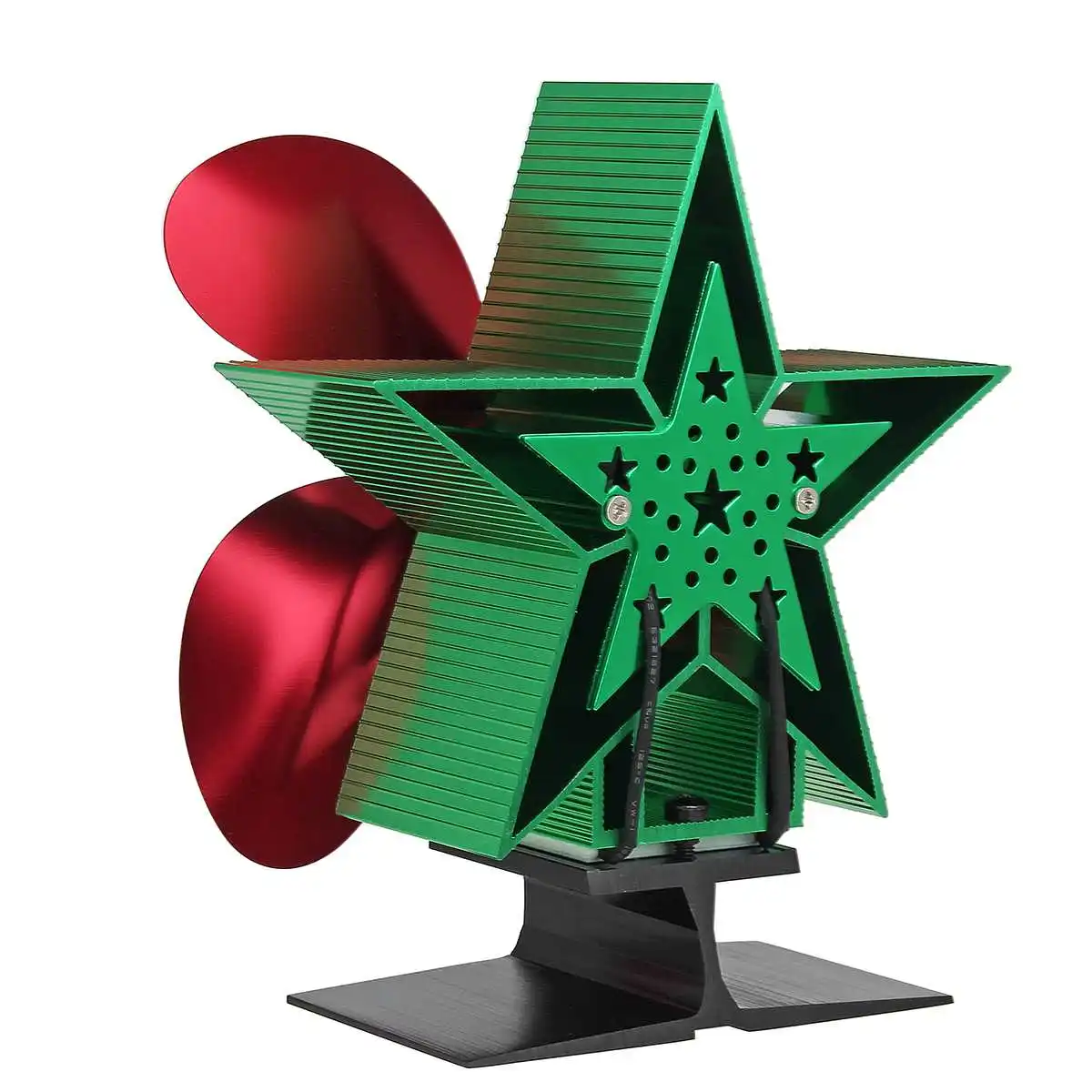 

Christmas Tree Type Fireplace Fan 4 Blade Heat Powered Stove Fan Log Wood Burner Eco Friendly Quiet Fan Home Heat Distribution