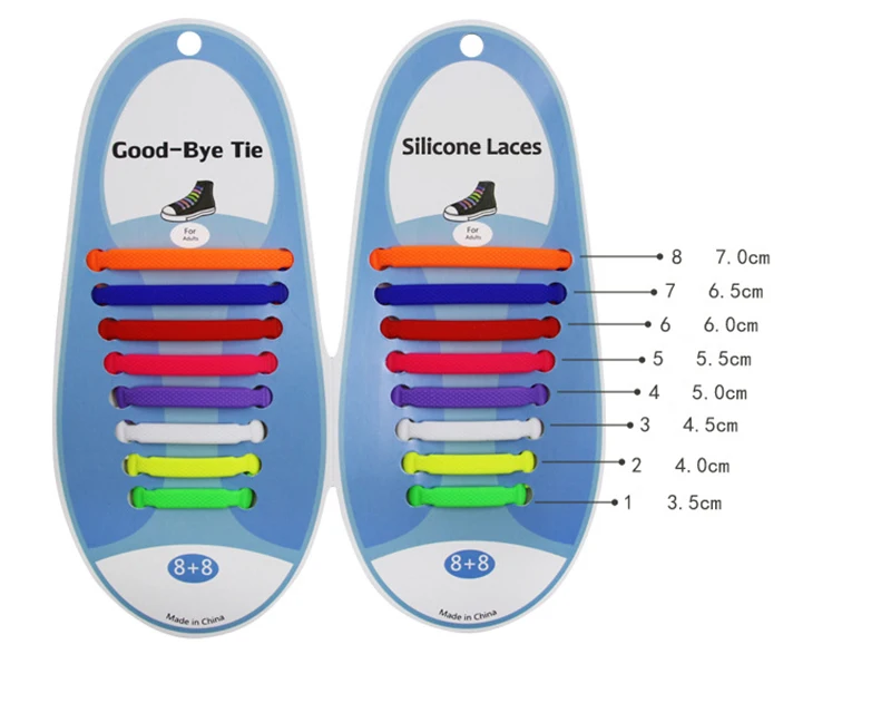 Эластичные силиконовые шнурки 16 шт./компл. креативные ленивые для бега без