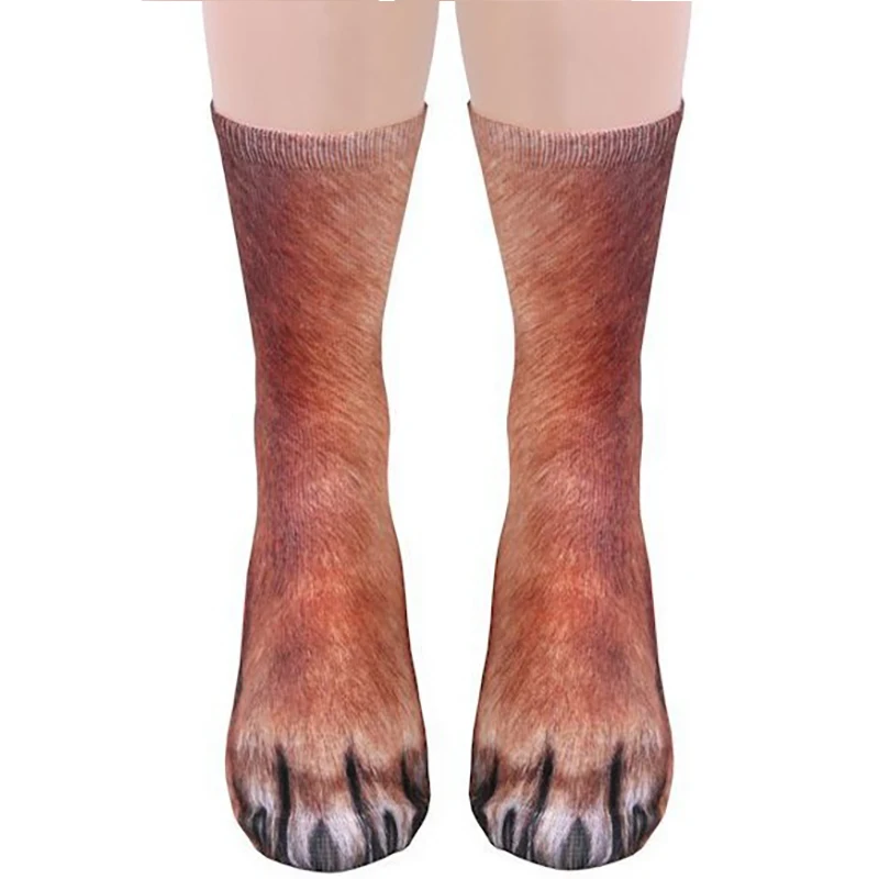 Носки с объемным принтом животных для взрослых большие хлопковые носки