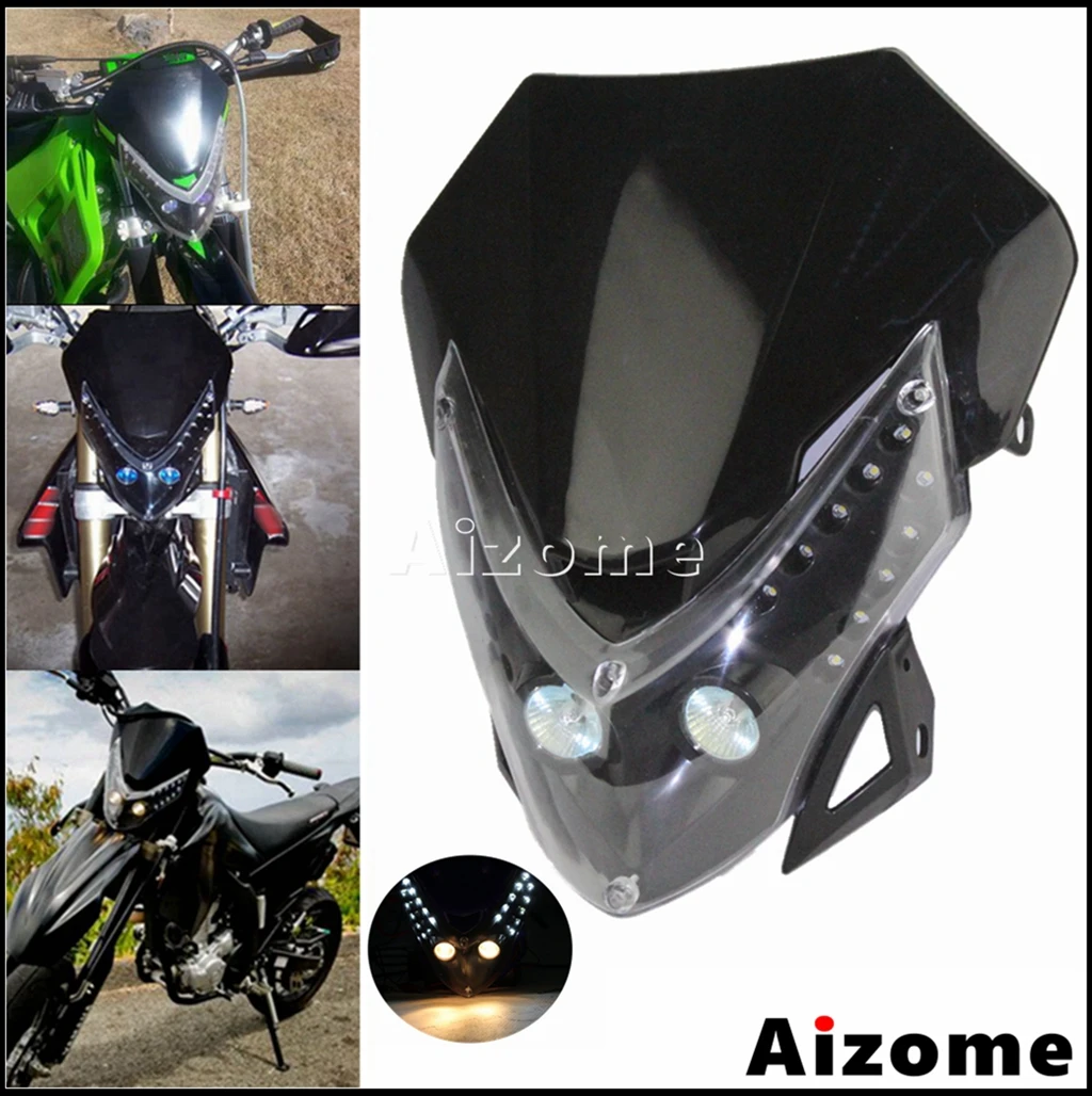 Фара для мотоцикла светодиодная фара Honda Suzuki DRZ400SM CRF TTR CR уличный велосипед
