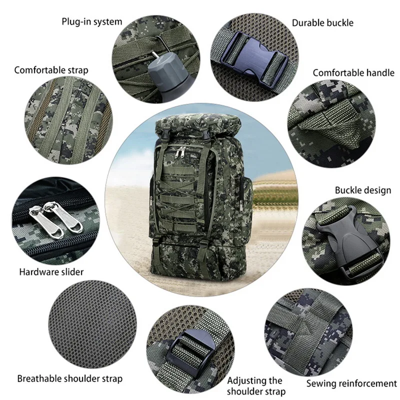 

Litthing 2019 Outdoor Military Tactical Backpack Sport Travel Rucksack Large Camping Hiking Trekking Camouflage Bag Hunting Bags