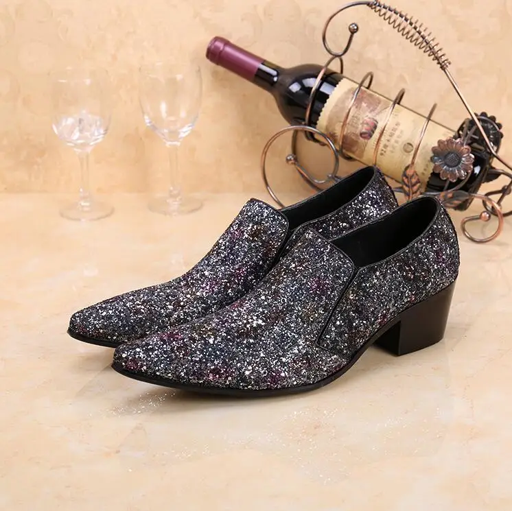 Блестящие красные свадебные туфли из натуральной кожи с высоким берцем Модные