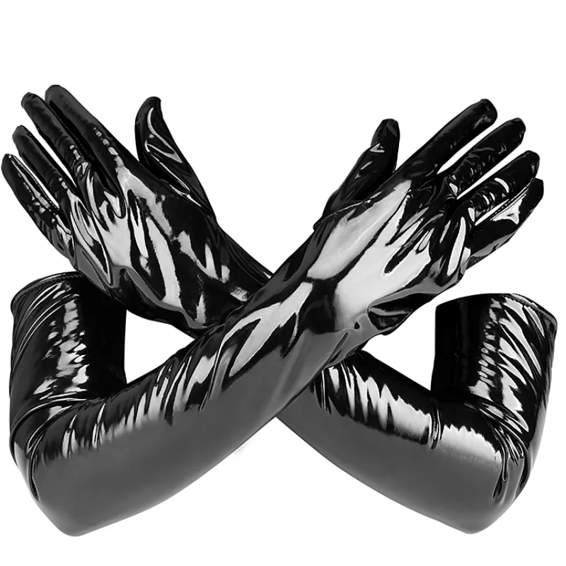 

2021 взрослые сексуальные перчатки, черные кожаные перчатки для танцев на шесте для выступлений, темные высокоэластичные длинные перчатки, н...