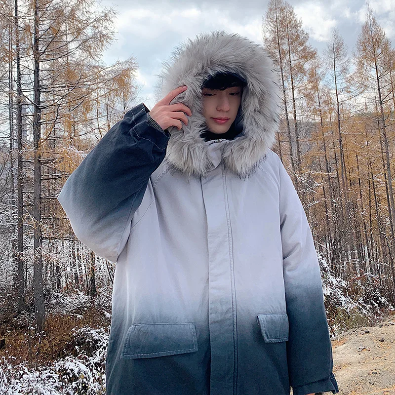 FUODRAO толстая зимняя куртка для мужчин большой размер уличная одежда меховой