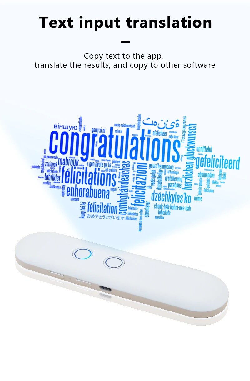 

T4 Intelligent Translator AI Voice Translation Stick real-time Mutual Translation Of multi-language Bluetooth Connection
