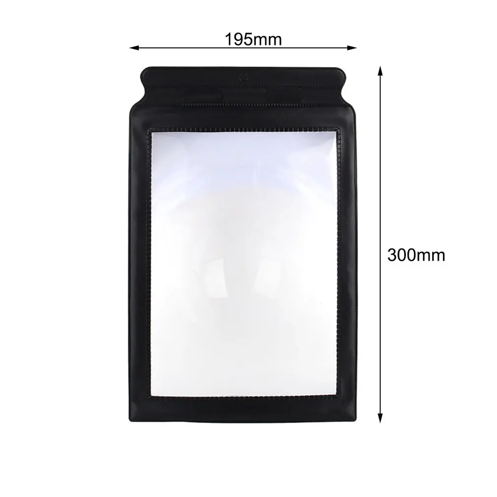 

Portable Size Handheld 3X Large Reading Magnifier A4 Full Page Sheet Maps Books Newspaper Reading Aid Magnifying Glass