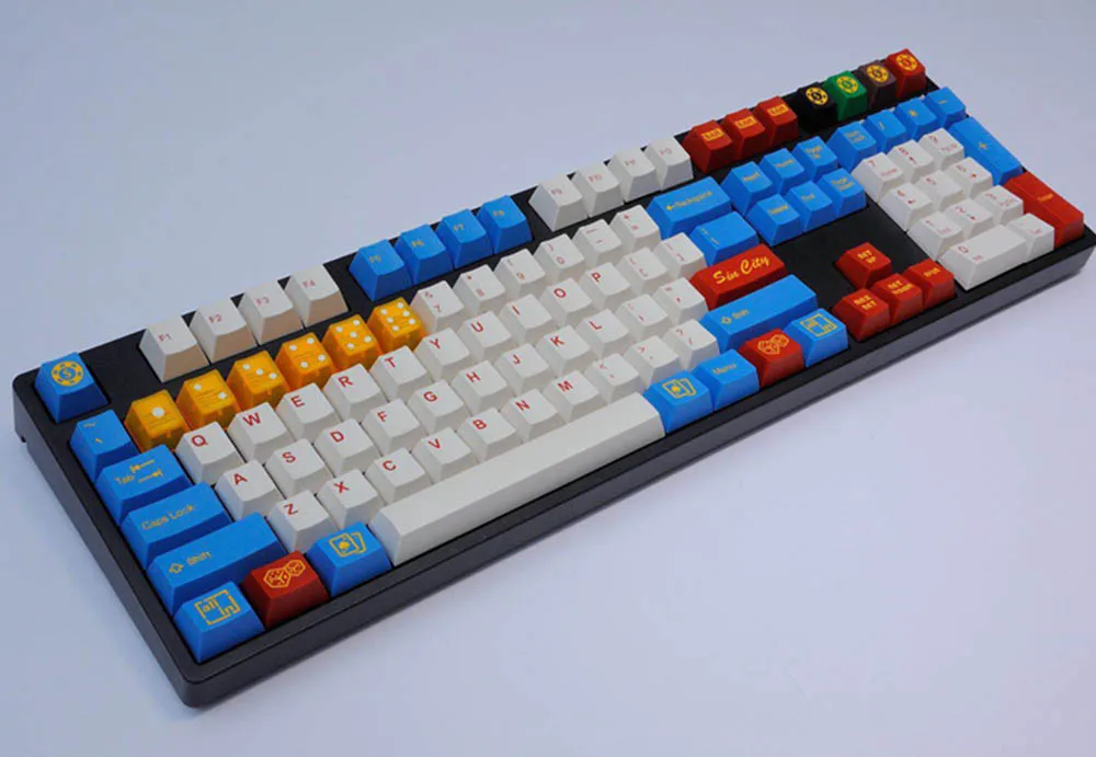 6 шт. DIY ABS клавишная крышка с подсветкой s Dice 123456 красный желтый синий зеленый