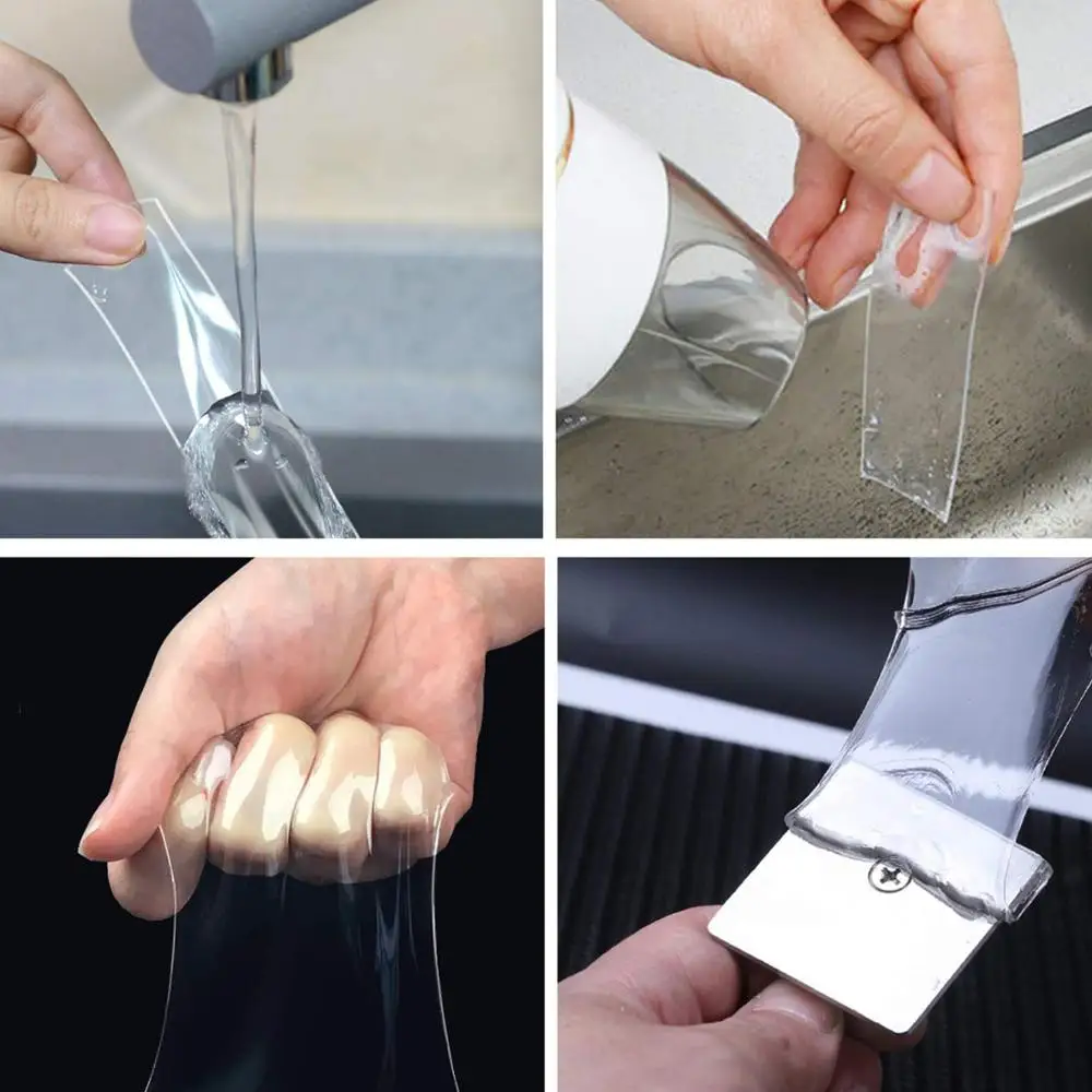 1/3/5M Transparent Double Sided Tape Nano Traceless Waterproof Cleanable Fixed Carpet Socket Adhesive Bath Tapes Stickers | Обустройство
