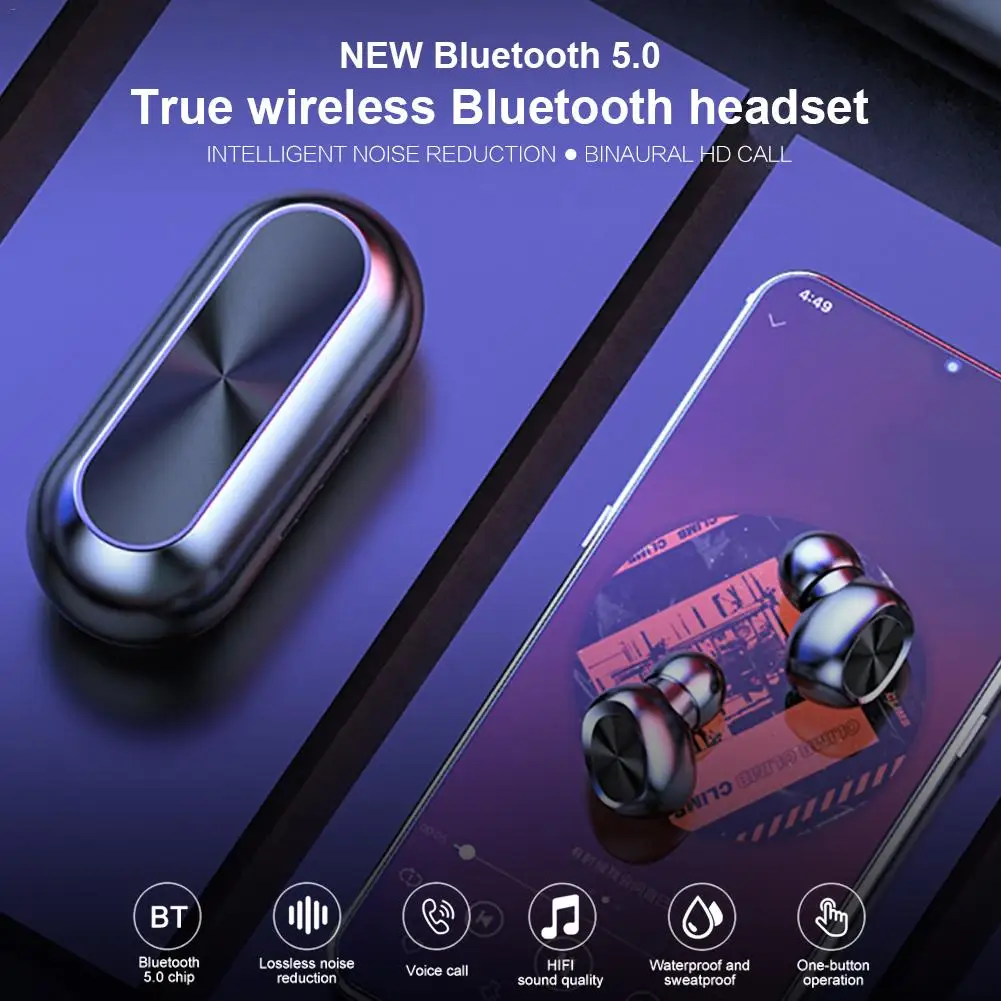 Новые беспроводные Bluetooth наушники 9D стерео Музыкальная гарнитура для домашнего