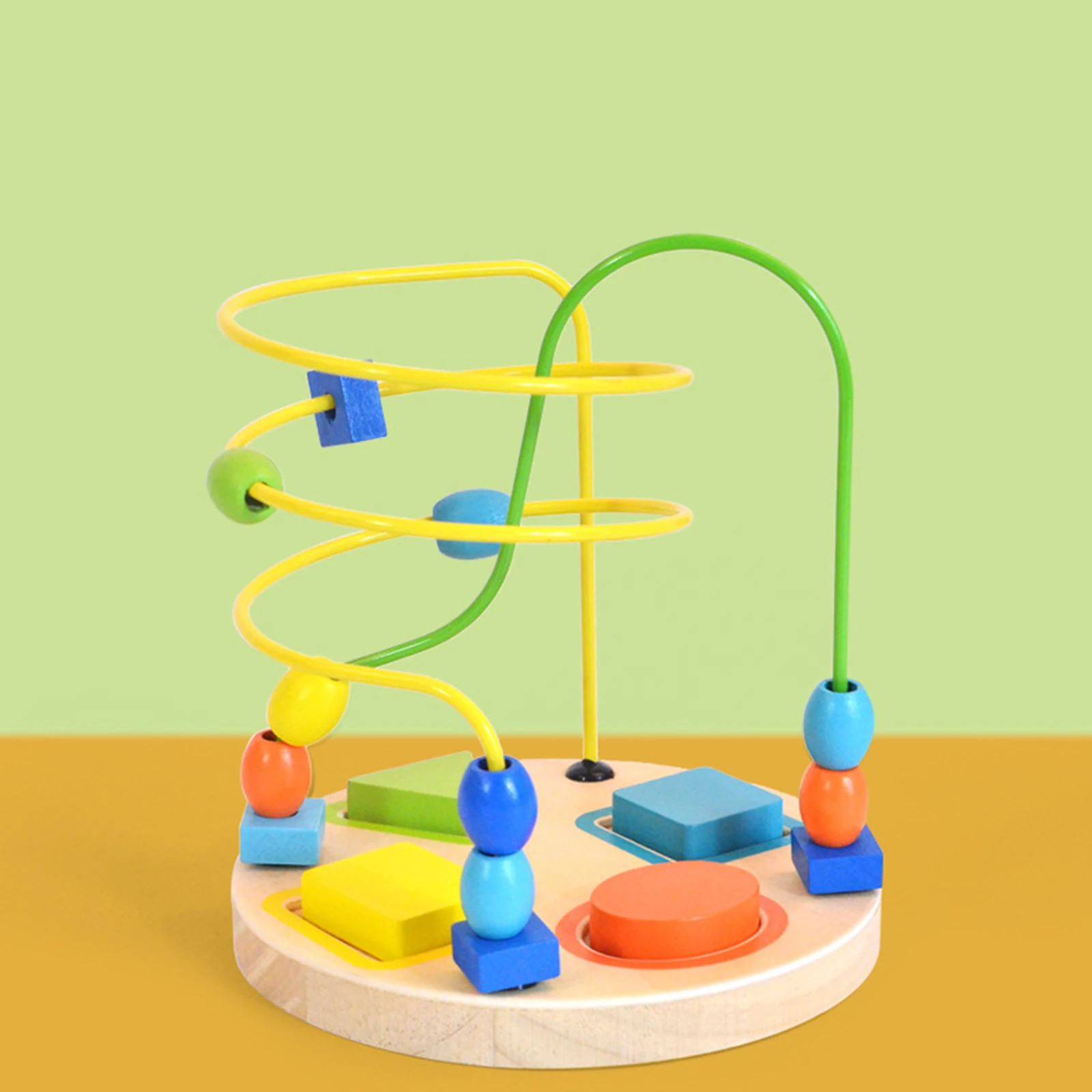 

Wooden Bead Maze Roller Toy Wooden Educational Circle Toy Kids Educational Toy Circle Wood Puzzles Toy Toddler for Toddlers