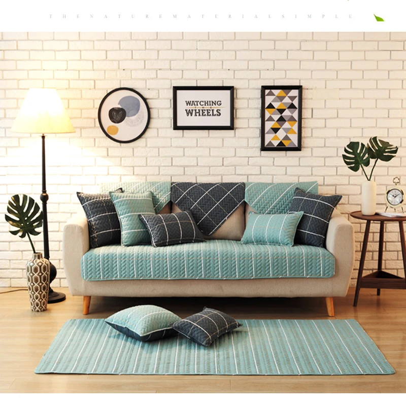 Хлопковое уплотненное покрытие для дивана грязеотталкивающее Защитная Подушка