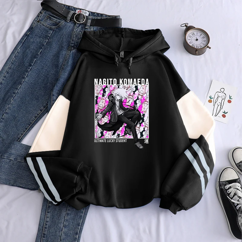 Модные Аниме толстовки Danganronpa Nagito Komaeda забавные Японские крутые мужские зимние