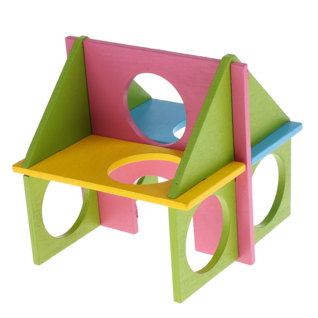 Деревянная игрушка для хомяка забавная натуральная спортивная площадка