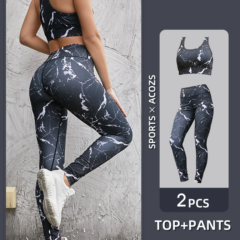 

VUTRU 2PCS Women Seamless Yoga Set Fitness Sports Suits GYM Cloth High Waist Running Leggings Workout Pants Bra Athletic Sets