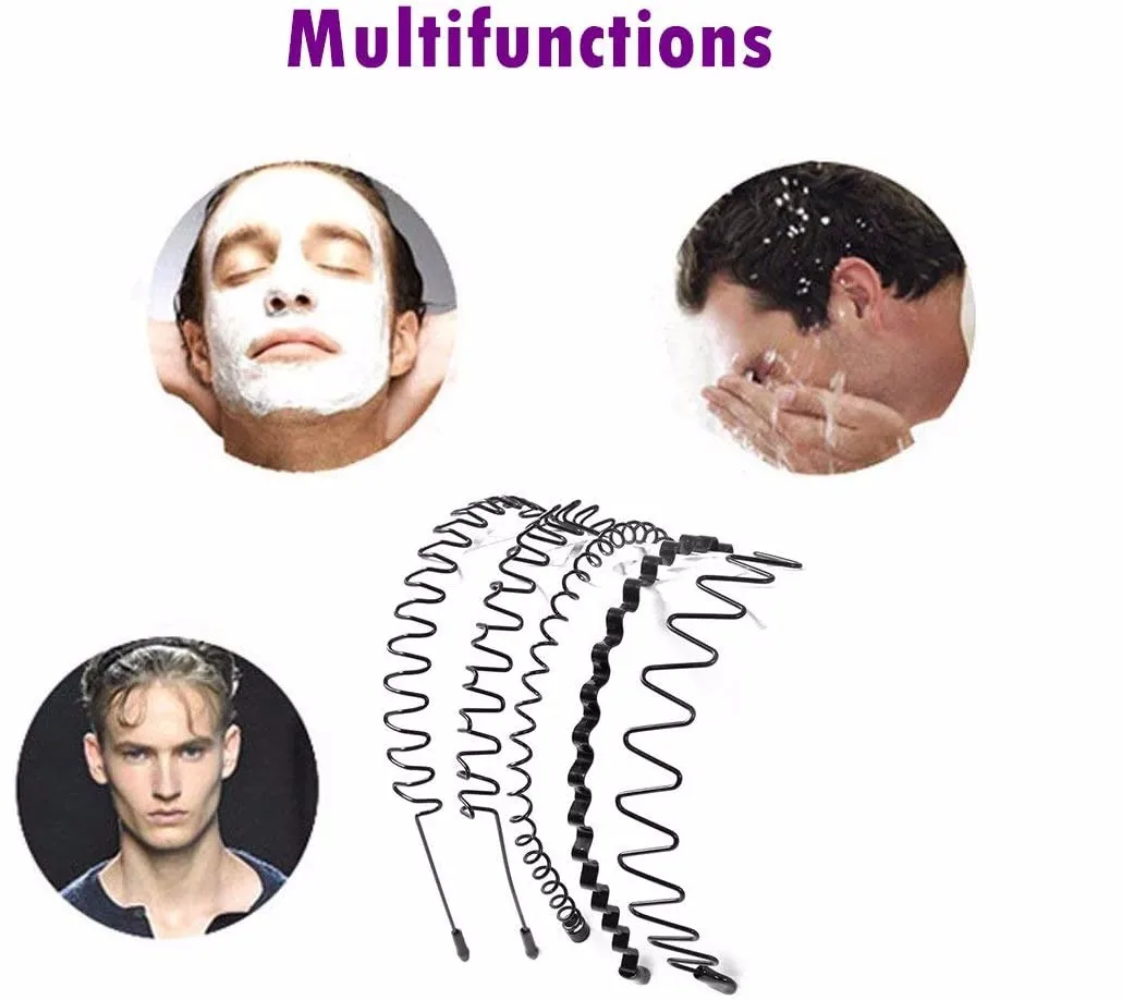 5 шт. металлическая Мужская и женская спортивная повязка на голову обруч для