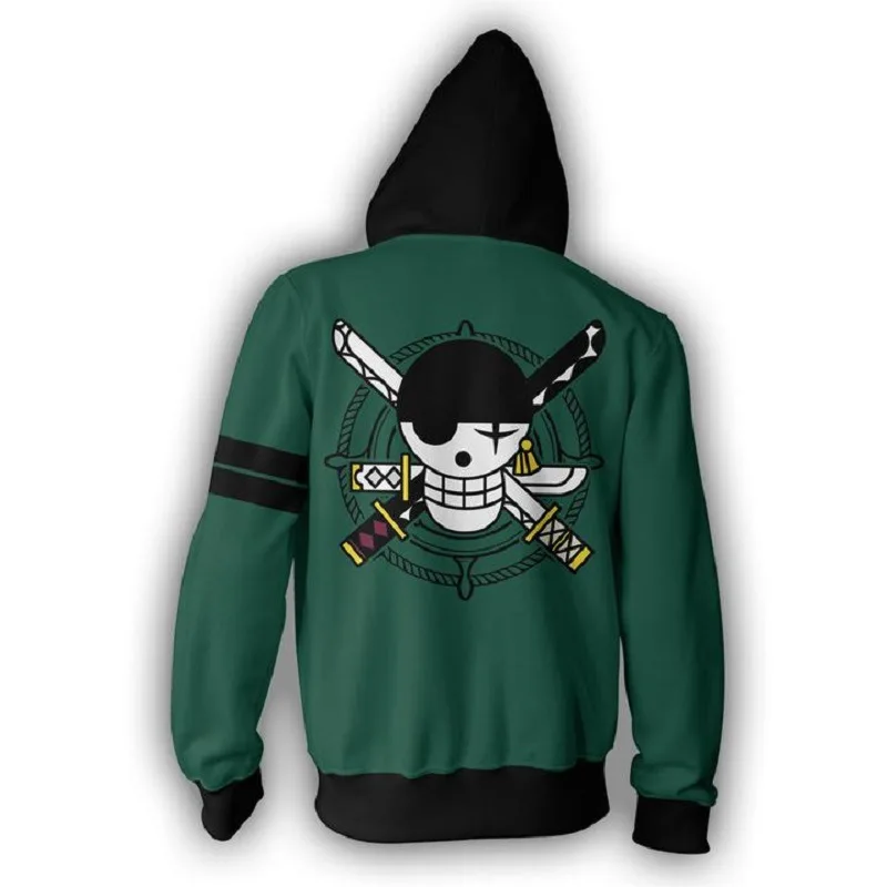 

Anime ONE PIECE Cosplay Monkey D. Luffy Zipper Hoodie 3D Printing Jacket Trend Loose Hooded Coat Pullover