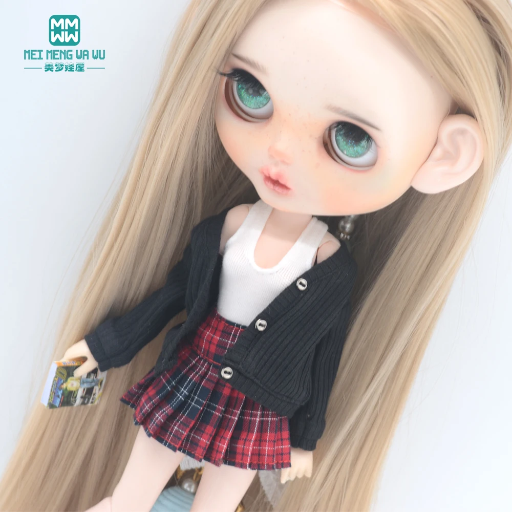 Одежда для куклы модный шерстяной кардиган короткая юбка рубашка подходит Blyth Azone