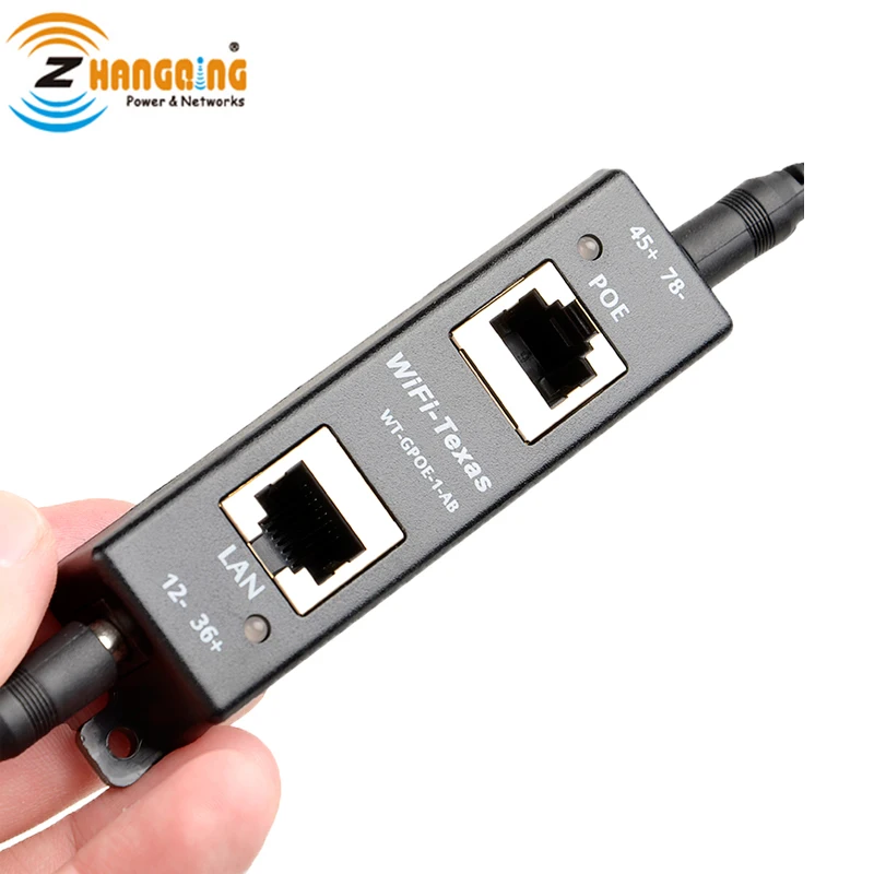 60 Вт Однопортовый гигабитный PoE инжектор с кабелем Y для большой мощности