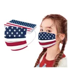 Маска одноразовая детская с американским флагом, Мультяшные одноразовые маски для косплея на Хэллоуин