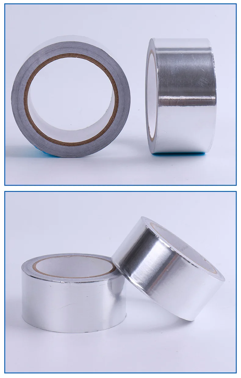 

2 Rolls Aluminum Foil Tape Heat-resistant For Sealing and patching pipeline gaps