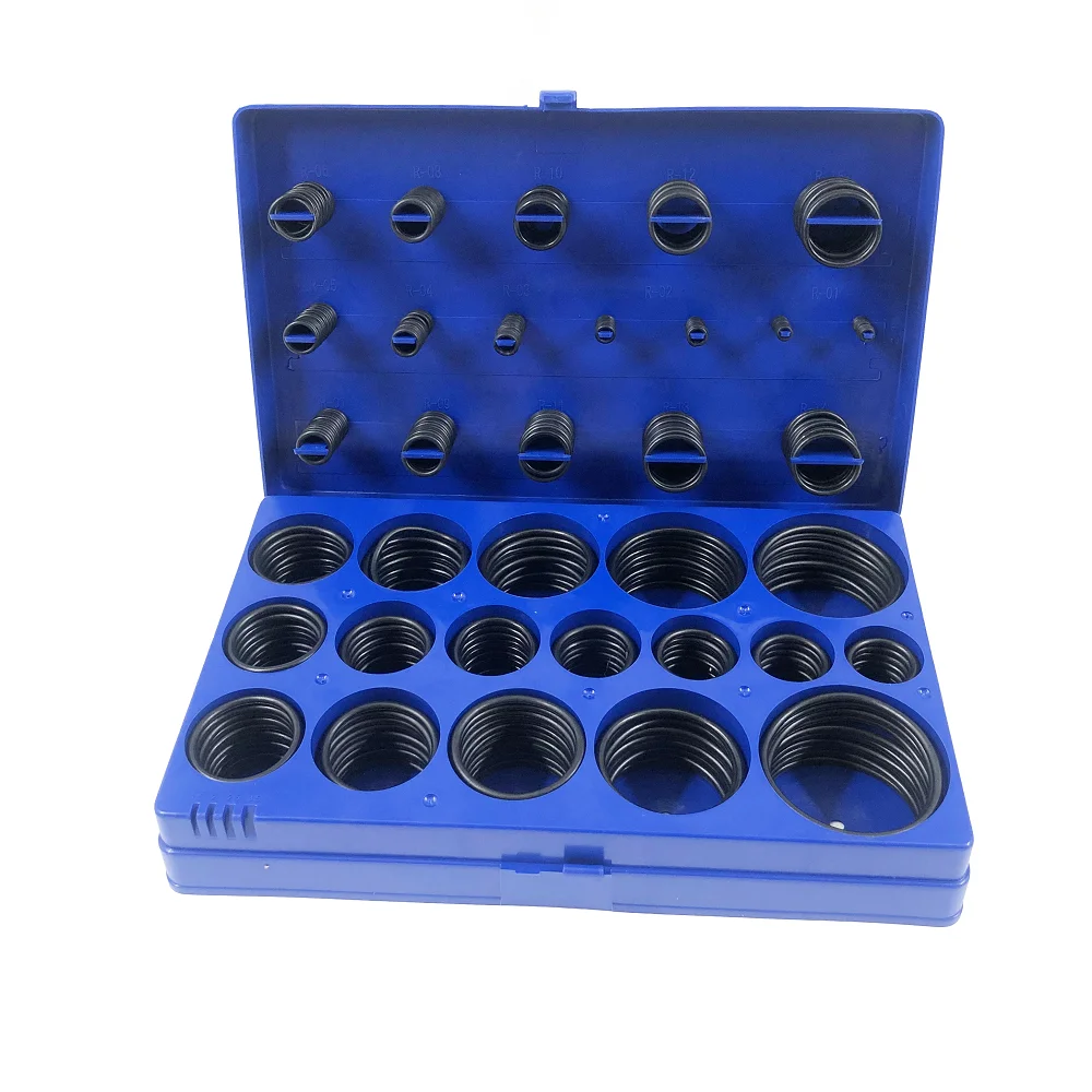 

407 Piece SAE Universal O-Ring Assortment Kit 32 Sizes Buna-N 70A for Plumbing, Automotive and Faucet Repair