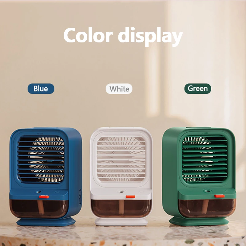 

Mini Air Conditioner Air Cooler Fan Night Light 4000mAh battery Portable Air Conditioner With spray for Home Air Cooling Fan