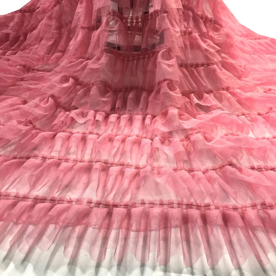 Африканская кружевная ткань розовое высокое качество кружева с 3d, нигерийские кружевные ткани для платья новейший французский Тюль белая кружевная ткань