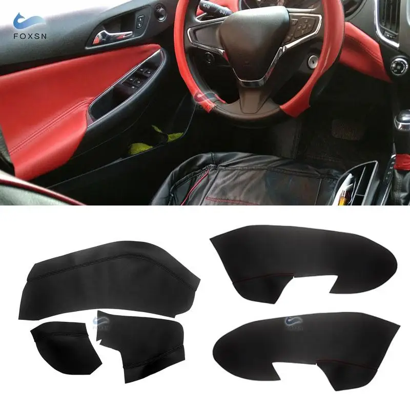 

For Chevrolet Cruze 2017 2018 Car Door Handle Panels / Center Control Dashboard Panel Microfiber Leather Cover Protective Trim