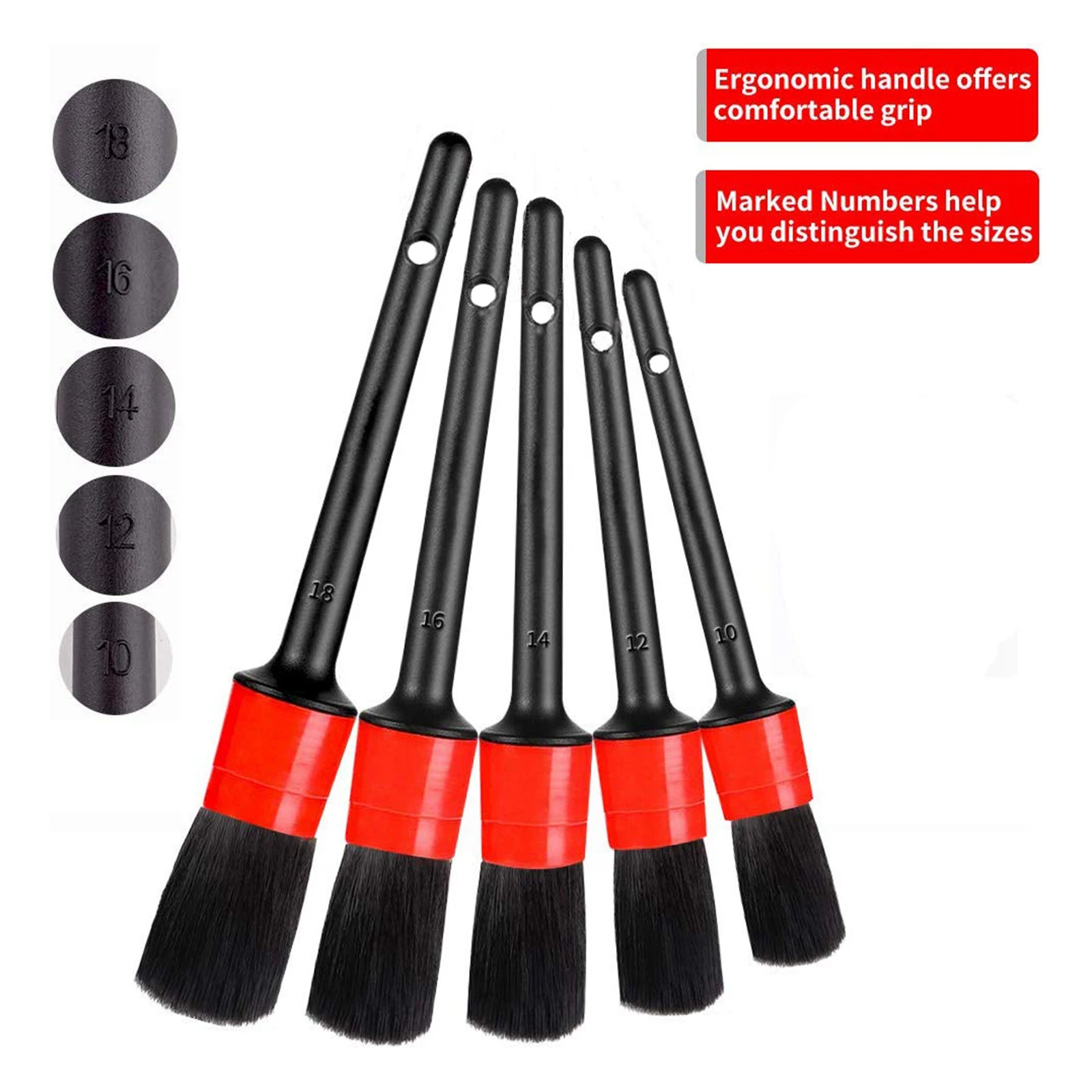 

9 PARTS Car Detail Brush Kit Auto for Wheel Motor Clean Brush