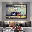 Граффити Бэнкси, художественные картины на холсте Жизнь короткая, охлаждение утки, картины на стену, домашний декор