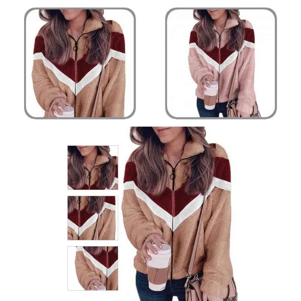 

Thick Autumn Winter Plush Long Sleeve Cardigan Jacket for Daily Wear