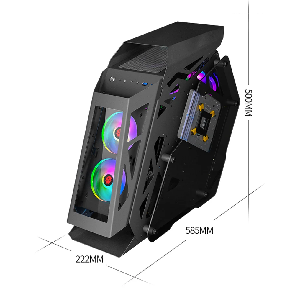 MATX Mini ITX материнская плата компьютер геймерский Чехол DIY боковой прозрачный