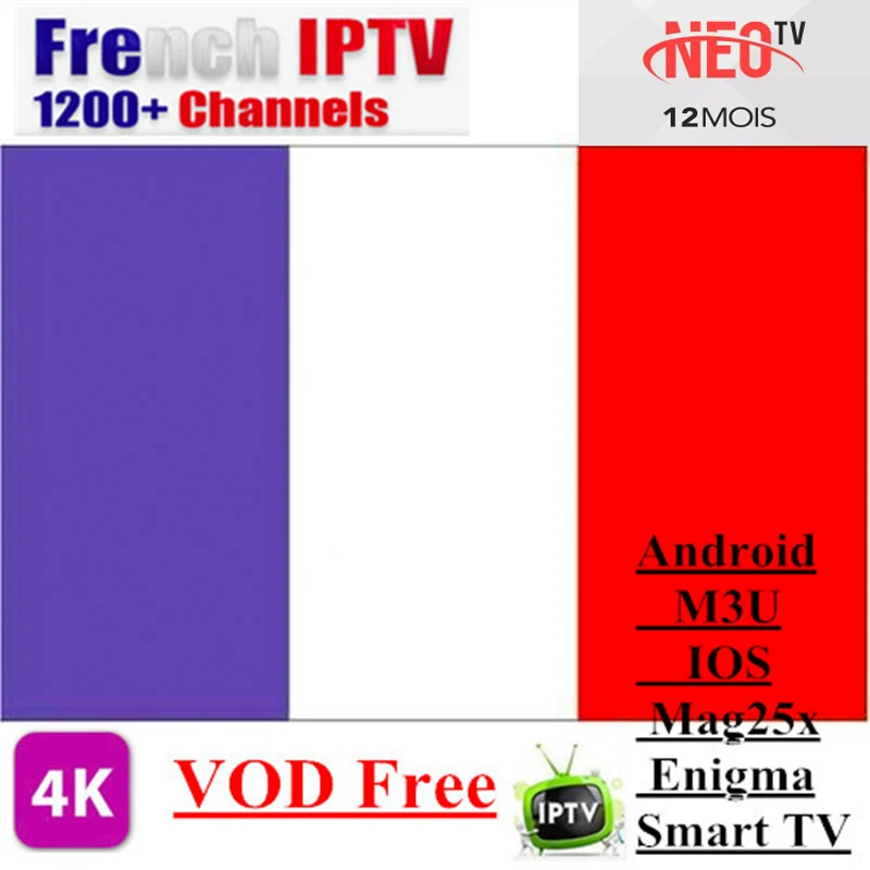 Нео ТВ Ip ТВ французский арабский Великобритания немецкий подписка Live tv VOD фильмы канал Европа Ip ТВ Нео ТВ Smart tv M3U Android 6/12 месяц
