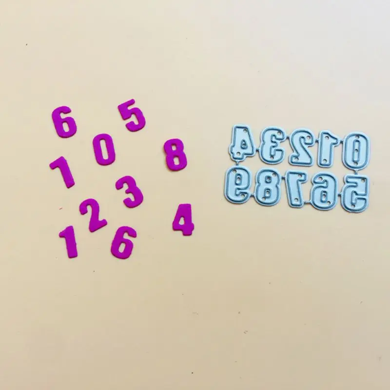 Металлические Вырубные штампы с цифрами искусственная кожа бумажная карта